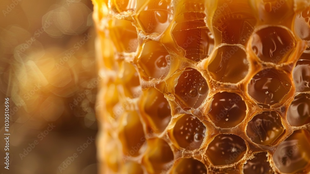 Aufkleber a zoomedin view of a rustic beeswax candle highlighting the distinct honeycomb pattern and the varyi