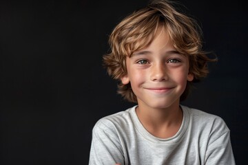 Happy Boy Portrait with Joyful Expression
