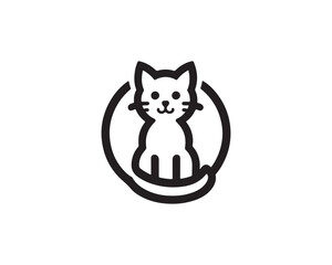 cat and dog icon vector illustration