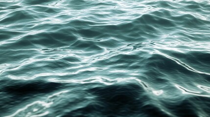 Obraz premium Green-blue ocean water with gentle ripples, natural background. 