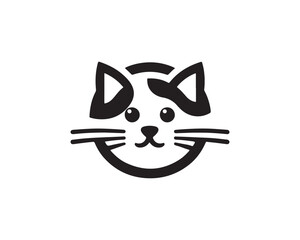 skull cat vector illustration