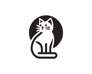 cat on the window vector illustration