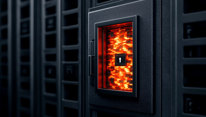 Visualizing Security The Concept of a Glowing Password Manager Safe