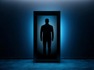 Obraz premium Translucent Silhouette in an Ethereal Space