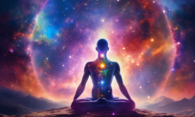 meditation in the sky. generative ai