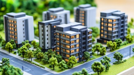 City Model with Trees.