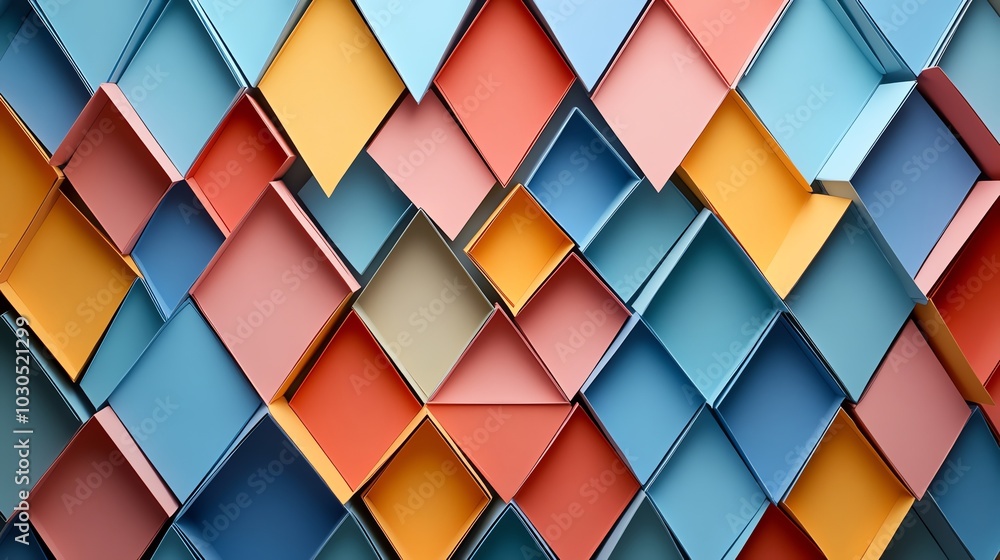 Aufkleber simple paper cut geometric triangle pattern with clean lines and minimal detailing, paper cut triang