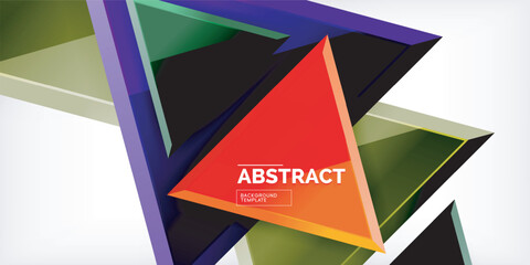 Triangle glass shapes geometric abstract background. Vector Illustration For Wallpaper, Banner, Background, Card, Book Illustration, landing page