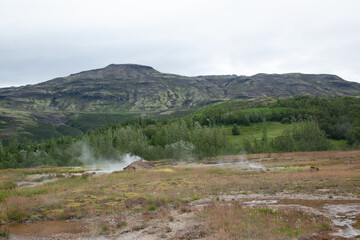 Geothermal activity in Iceland,