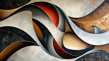 A digital painting of a large abstract design with many colors,  Abstract fractal background