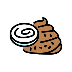 infested stool sample color icon vector. infested stool sample sign. isolated symbol illustration