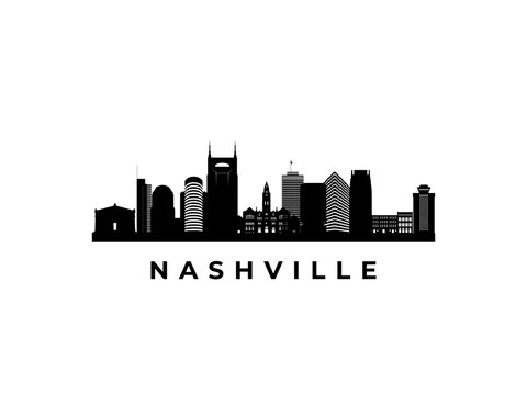 Vector Nashville skyline. Travel Buenos Aires famous landmarks. Business and tourism concept for presentation, banner, web site.