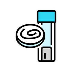 detection test worm parasite color icon vector. detection test worm parasite sign. isolated symbol illustration