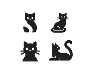 set of black cats icon
