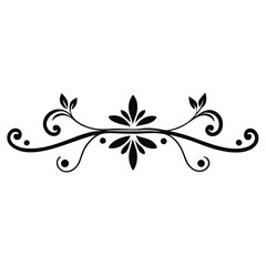 Calligraphic border divider floral design elements Adobe Illustrator Artwork