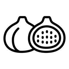 Fig icon. Vector line icon