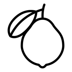 Guava icon. Vector line icon