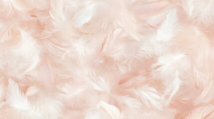 A soft arrangement of pale pink and white feathers creating a delicate texture.