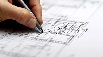 Architect Drawing Plans.