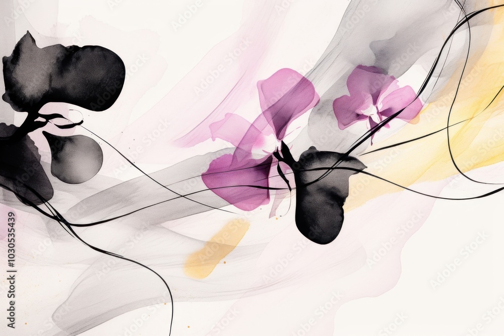 Poster orchids backgrounds abstract pattern.