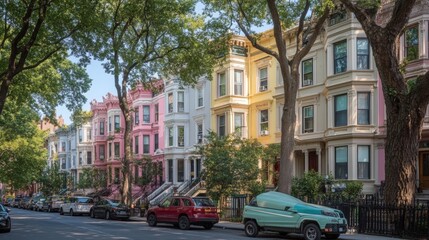 Colorful Row Houses.