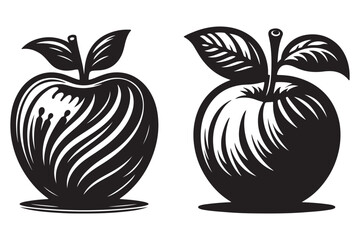 Apple silhouette vector
