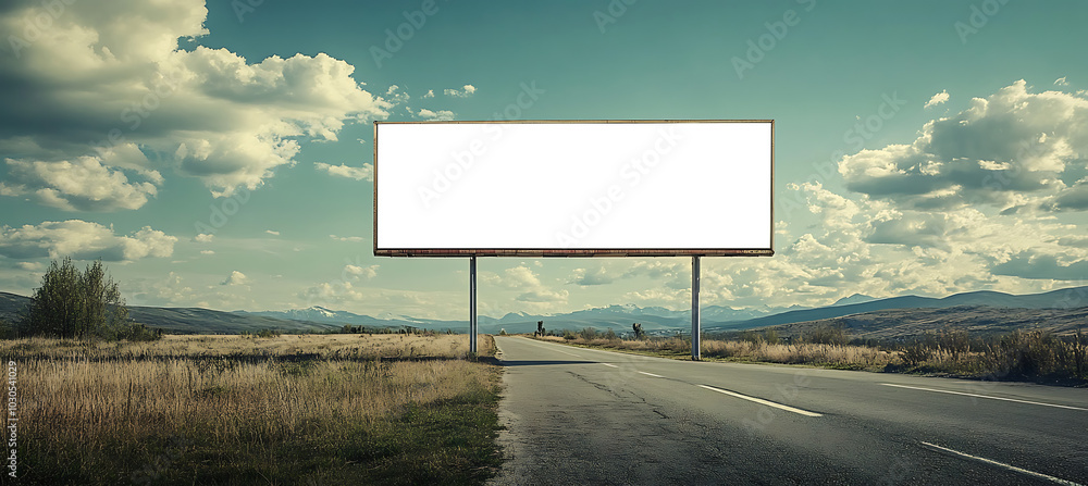 Poster a png cutout screen set in a roadside billboard with a transparent backdrop, offering a versatile ca