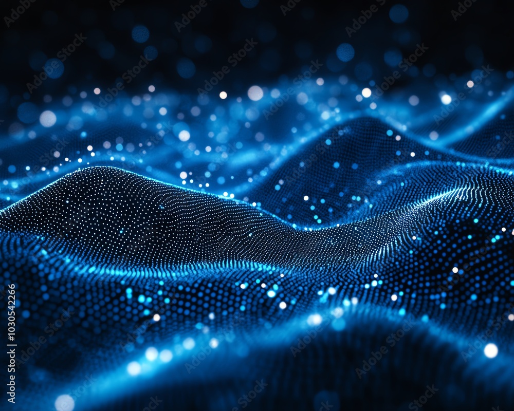 Poster abstract blue lines illustrating direction on a sophisticated techthemed background, emphasizing con