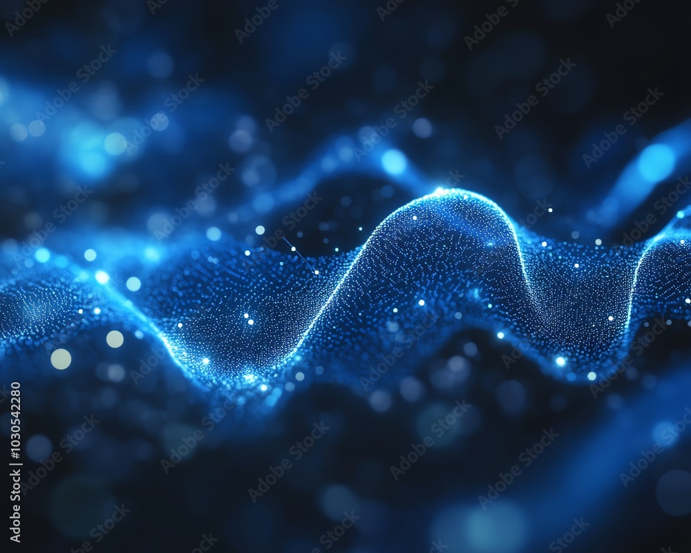 Poster abstract blue lines illustrating direction on a sophisticated techthemed background, emphasizing con