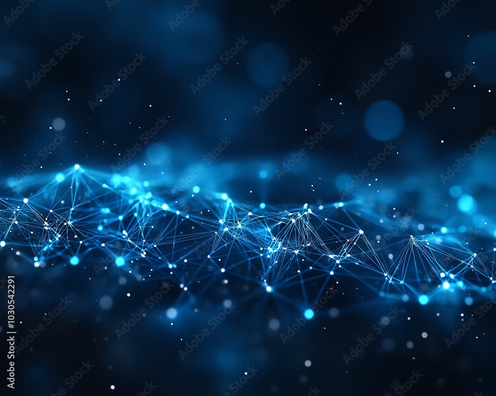 Poster abstract blue lines illustrating direction on a sophisticated techthemed background, emphasizing con