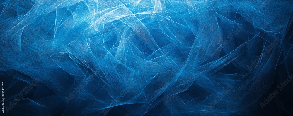 Poster blue abstract lines set against a hightech background, illustrating clear direction and purpose in a
