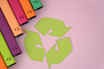 Recycling of used disposable vapes.
