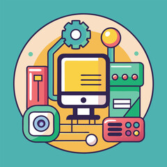 Business ideas motion graphics icons design. tech icons