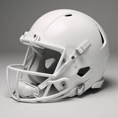 Fototapeta premium Blank white American Football helmet viewed from various angles Mock-Up