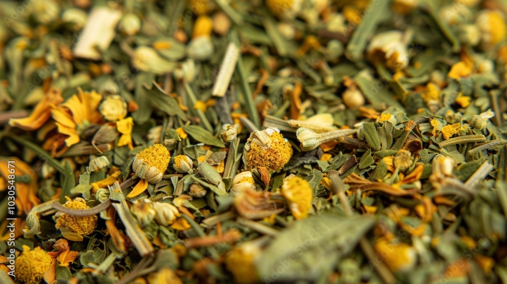 Poster the contrast between the smooth and velvety texture of chamomile and the ly and sharp edges of dried