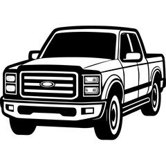 truck isolated on white