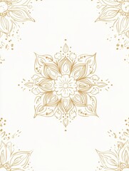 Free indian flower pattern rangoli background