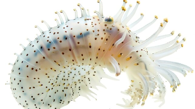 A Marine Animal on White Background - a captivating and unique visual. The marine animal on a pure white backdrop creates an enchanting and distinct scene.