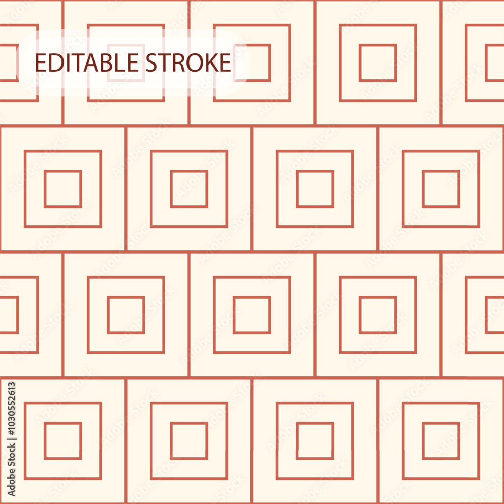 Aufkleber seamless geometric pattern with editable stroke. square horizontal grid . background template, layou