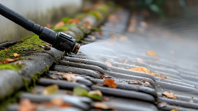 Power Washing for Spring Cleanup: High-Pressure Gutter Cleaning in Action