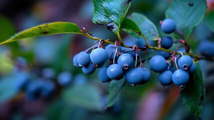 Exploring the Vibrant Blue Berries of Oregon's Berberis Aquifolium: A Captivating  Visual Journe