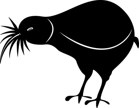recommend clip art: Black animal Kiwi 2.5-2.5 inches size of svg vector cut file cricut silhouette design for t-shirt car decor sticker etc.