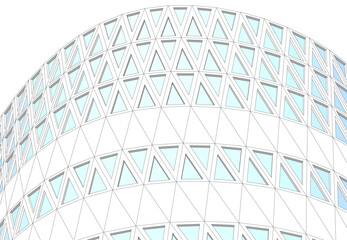 Abstract architecture vector 3d illustration