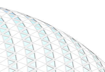 Abstract architecture vector 3d illustration