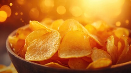 Irresistible Crunch: Potato Chips Overflowing with Delight