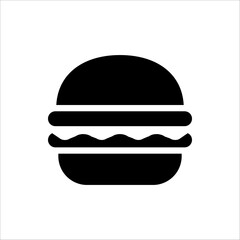 Burger icon. Hamburger Symbol. Vector illustration on white background.