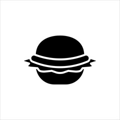 Burger icon. Cheese burger or Hamburger Symbol. For web design. vector illustration on white background.