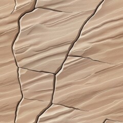 Seamless natural sand stone texture with deep cracks and layers.