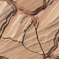 Seamless natural sand stone texture with deep cracks and layers.