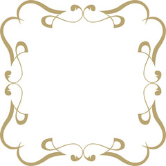 Cadre Art nouveau couleur or	